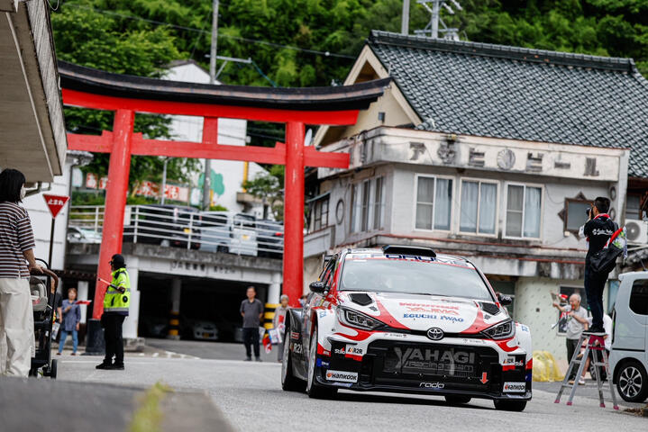 Rally car competing in Japan